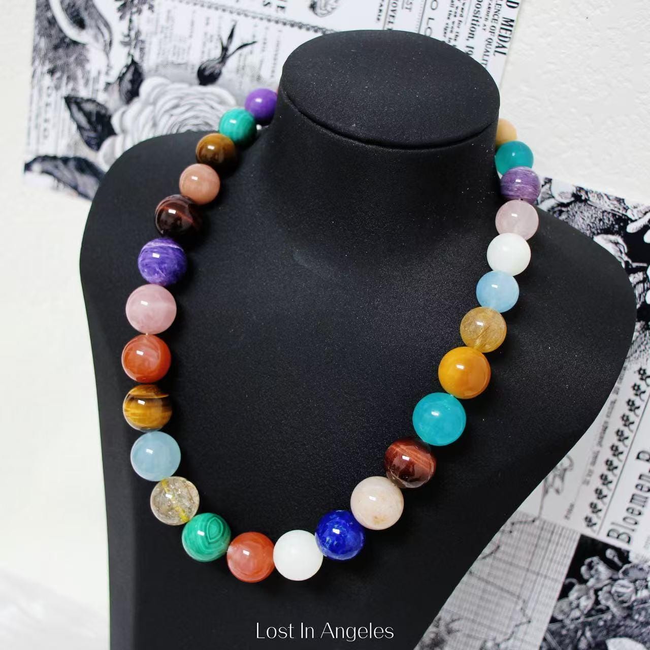 Handmade Multi-Gemstone Crystal Necklace: Reiki Charged Spiritual Jewelry