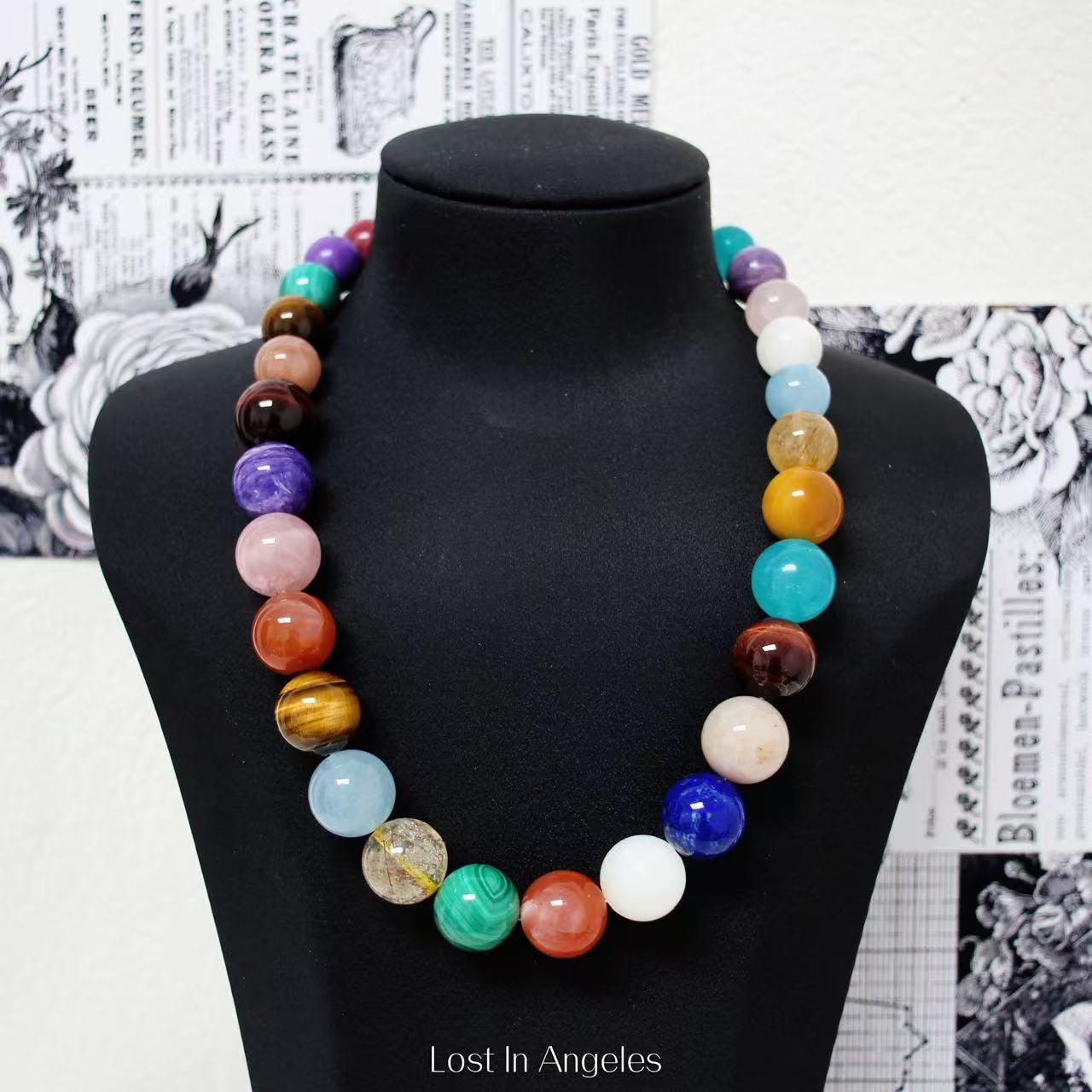 Handmade Multi-Gemstone Crystal Necklace: Reiki Charged Spiritual Jewelry