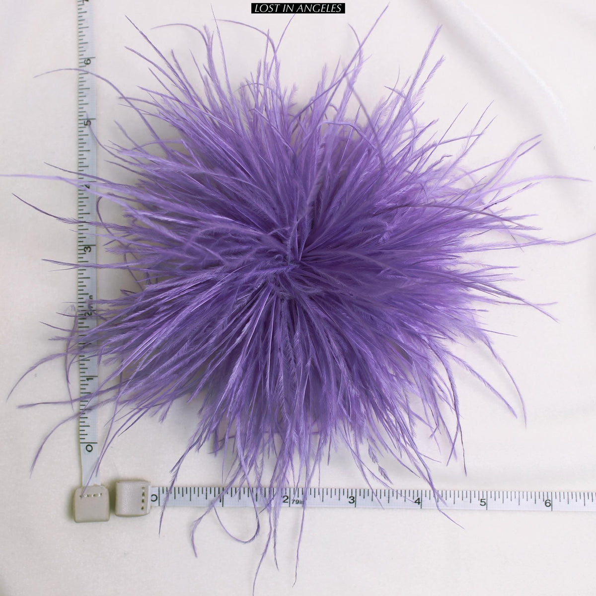 Handmade Violet Purple Feather Flower Brooch –Statement Floral Pin (5.9inches)